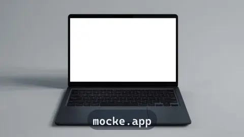 Notebook — ângulo alto, estúdio