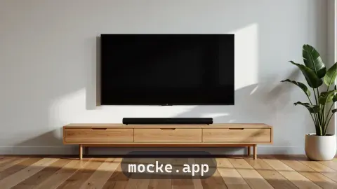 Smart TV parede com soundbar